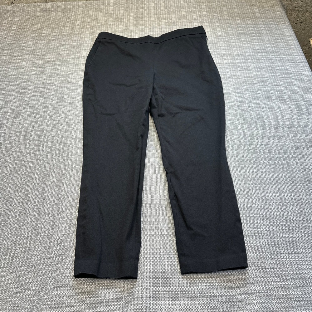 Boden Petites Black Cropped Pants size 8P Side Zip Capsule Office Career Classic